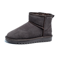 Sepatu Bot Salju Pria Wanita Bahan Suede Kulit Sapi Asli Australia, Ringan, Termal, Anti-Selip, dan Bernapas
