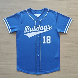 Dblue mejor calidad personalizado sublimado Softball Jersey al por mayor camiseta de béisbol con botón - Product Image 3