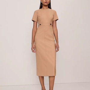 Vestido Midi Casual con Diseño Floral, Bordado, Encaje, Transpirable, Ecológico, con Lazos en la Cintura, para Verano - Product Image 1