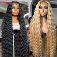Pelucas de cabello humano con cierre de encaje HD para mujeres negras, 13x4, 13x6, brasileño