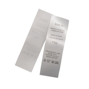 Étiquettes personnalisées pour vêtements, impression sérigraphique 3x8, rectangulaires, en rouleau, fabriquées en Chine, étiquettes de lavage pour vêtements - Product Image 3