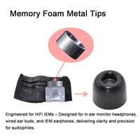 Embouts d'écouteurs en mousse à mémoire de forme pour écouteurs IEM, noyau en acier inoxydable, remplacement pour écouteurs filaires HiFi