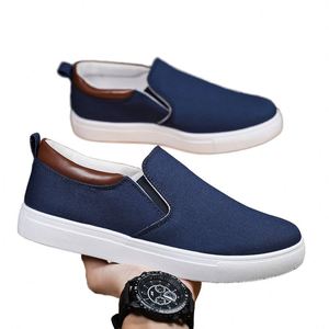 Nouvelles chaussures en toile pour hommes, grande taille, pour le commerce extérieur transfrontalier, à enfiler, avec semelle rehaussante en PU - Product Image 1
