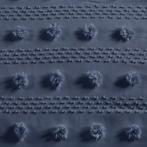 Juego de edredón DB Clip Jacquard con estampado Floral tejido bordado liso para el hogar boda Super King 6 7 fundas de almohada - Product Image 4