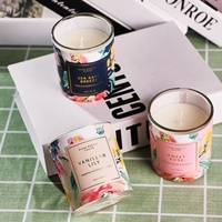 Autocollants personnalisés gaufrés pour emballages de bougies, étiquettes en papier mat spécial pour pots de bougies parfumées minimalistes