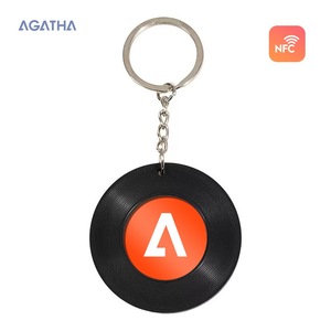 <span class=keywords><strong>Portachiavi</strong></span> Mini Sottobicchiere Stampato Musica da 5 cm, Vinile Retro con Logo Personalizzato, Album CD, NFC, per Commercio all'Ingrosso - Product Image 4