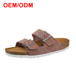 Pantuflas de corcho Premium Servicio OEM Sandalias de cuero de vaca Birkenstocks Arizonas Nivel de diseño Comodidad Durabilidad Pantuflas de corcho - Product Image 2