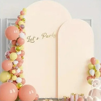 Housse de fond d'arche de mariage personnalisée en tissu élastique, ensemble d'arche de fond pour mariage et fête d'anniversaire