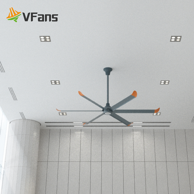 VFans Dust Resistant Big Ceiling Fan with Light 1.5m 60in PMSM Motor HVLS Fan CE Certified Reliable Exhaust Fan