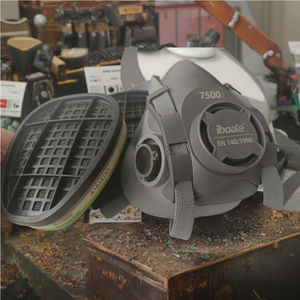 आइबोएट ब्रांड टैप डबल फिल्टर कारतूस ने रासायनिक श्वसन के लिए कपास के साथ श्वसन आधा चेहरा रासायनिक मास्क - Product Image 2