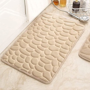 Alfombra de Baño Rectangular de Coral Fleece con Diseño Minimalista, Absorbente y Antideslizante, de Fibra de Poliéster - Product Image 5