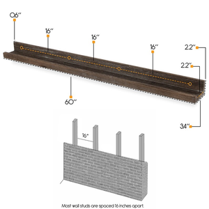 Estantes flotantes montados en la pared personalizados de fábrica Estante de repisa de imagen estrecha de madera Estantes de pared largos para marcos de fotos - Product Image 6