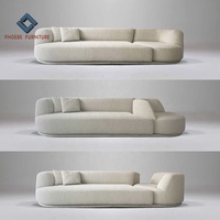 Couverture en chenille haut de gamme sectionnelle avec fauteuils pivotants canapés meubles de salon