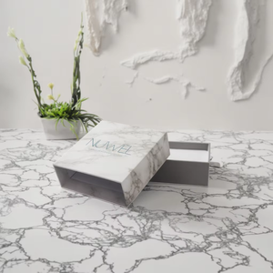 Biểu tượng tùy chỉnh sang trọng các tông màu trắng nhỏ bằng đá cẩm thạch trượt ngăn kéo hộp đồ trang sức - Product Image 6