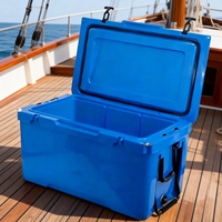 Glacière isotherme rotomoulée pliable CUSTOM 115QT en PE, grande capacité, moderne, étanche, avec roues, pour canettes et stockage alimentaire