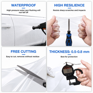 Autocollant transparent pour protection des bords de portière de voiture, bande anti-collision pour seuil de porte, <span class=keywords><strong>film</strong></span> protecteur pour moulures de voiture - Product Image 3