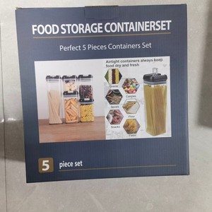 7 cái/bộ nhà bếp ngũ cốc Spaghetti Pasta hộp nhựa moistureproof kín thực phẩm lưu trữ <span class=keywords><strong>container</strong></span> thiết lập với nắp đậy - Product Image 6