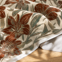 Tissu en velours jacquard 100% polyester de 142 cm de large, 450 g/m², pour la tapisserie de canapé