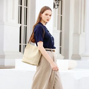 Trendy Digital Printed Women's Woven <b>Bucket</b> Bag Elegant All-Seasons Fashionable Wholesale Straw Bag - Product Image 1