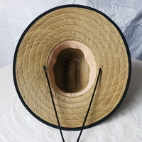 Chapeau de paille Panama avec logo personnalisé pour visière imprimée, idéal pour les activités de plein air, la pêche, protection solaire UPF, style sauveteur avec sangle de menton, vente en gros OEM en vrac