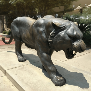 Scultura Personalizzata di Tigre in Bronzo, Statua del Re delle Bestie, Statua Animale per Decorazione Esterna - Product Image 1