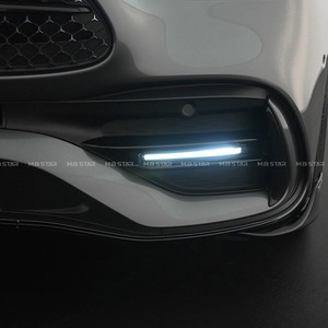 Cubierta de embellecedor negro ABS para luces diurnas estilo B del Mercedes-Benz Clase C W206, edición deportiva - Product Image 1