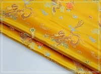 Fabricant chinois de tissus brodés jacquard traditionnels en fil métallique Dragon Phoenix