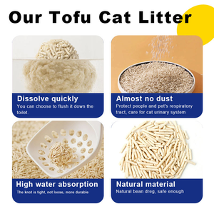 Litière pour chat OEM Tofu Premium 3mm <span class=keywords><strong>en</strong></span> granulés, forte absorption, jetable, matières premières naturelles, format voyage, service tout-<span class=keywords><strong>en</strong></span>-un - Product Image 5