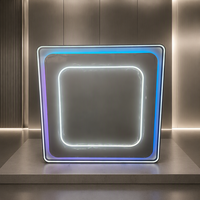 Panneau de plafond de cabine d'ascenseur intelligent à changement de couleur RVB, anti-rayures, facile à nettoyer, en acier inoxydable pour villa