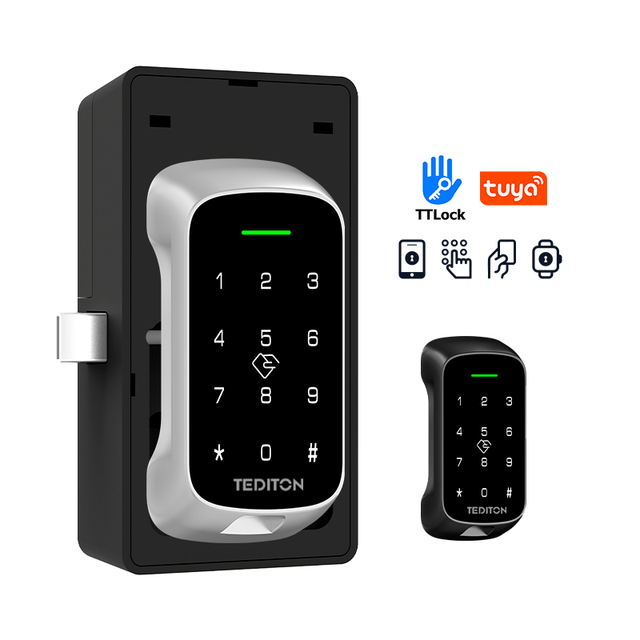 Electronic Smart Cabinet Lock Aluminium Swipe Card RFID Password Cabinet TTlock APP Locker Sliding Home System Door Locks