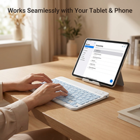 Mini Teclado Inalámbrico Bluetooth Delgado para Samsung Galaxy Tab S10 Fe