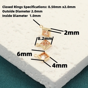 Liontin batu kelahiran zirkon Vintage <span class=keywords><strong>14K</strong></span> perhiasan permanen terisi emas S925 jimat perak - Product Image 4