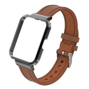 Correas de Reloj de Cuero para Hombre y Mujer, Correas de Cuero de Becerro para <span class=keywords><strong>Xiaomi</strong></span> Mi Redmi <span class=keywords><strong>Watch</strong></span> 2 <span class=keywords><strong>Lite</strong></span> - Product Image 3