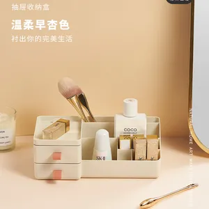 Beauty Makeup Storage Kunststoff Schreibtisch Hautpflege Kosmetik Make Up Organizer mit Schublade