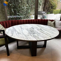 Table à manger en marbre Calacatta Viola artistique KT STONE, texture naturelle unique, table à manger ornementale pour la maison et les restaurants