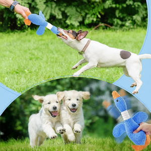 Jouets pour chiens écologiques, indestructibles, testés pour leur durabilité, peluches colorées interactives qui couinent, pour chiens de petite, moyenne et grande taille - Product Image 4