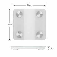 Balance connectée HUISHI à écran LCD, analyseur de graisse corporelle, capacité 180 kg, mesure intelligente du poids et de la graisse – Meilleures ventes