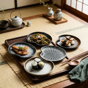 Luxury Modern <b>Ceramic</b> Japan Dessert Dining <b>Set</b> Serving Dish Restaurant Plates - Product Image 3