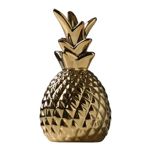 K&B high home decor ceramic art & craft pineapple saving bank home accessories decoration