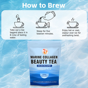 Té de Belleza con Colágeno Marino, Suplemento Herbal con Polvo de Raíz de Bambú, para el Cabello, la Piel y las Uñas - Product Image 3