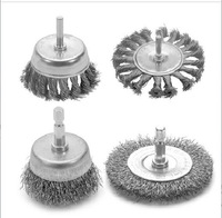 Brosse en fil de laiton pour décapage de peinture, qualité industrielle, outil de polissage monté sur broche
