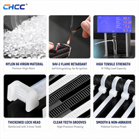 Attaches de câbles en nylon PA66 vierge à 100 % CHCC 4,8*200 mm UL94 V-2 autobloquantes pour la gestion des câbles, vente en gros, en vrac, OEM, personnalisées
