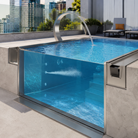 Piscine modulaire en acier inoxydable durable avec panneaux muraux préfabriqués pour projets commerciaux et complexes écologiques