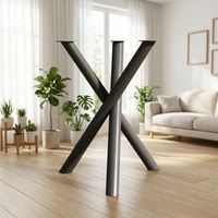 Pieds de table modernes en X, en acier forgé, pour tables basses et de salle à manger, pieds en fonte, pour chaises, armoires, meubles de salon et de chambre
