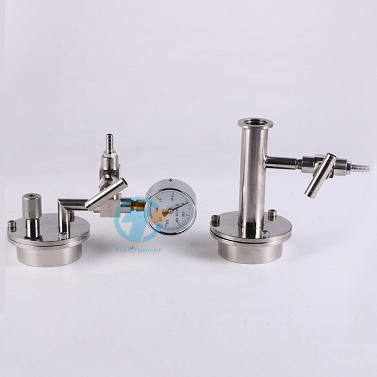 Труба вакуум-закаточная сборки фланец из нержавеющей стали для 101 мм dia Трубчатая Печь с KF-25 порт вакуума & 1/4 проходной изолятор для TCH-FL-101KF25-FT