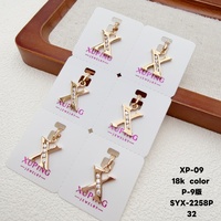 Pendentif Lettre Initiale Xuping Jewelry en Gros, Breloque Alphabet Plaqué Or avec Zircon Cubique pour Fabrication de Colliers Femme