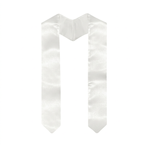 Envío Gratis, Superventas, Estola de Graduación de 60" 72", Sublimación, Satén Blanco, Poliéster, para Manualidades, para Adultos - Product Image 1