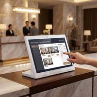 Tablette PC Android 14 pouces avec écran tactile LCD pour affichage numérique de l'enregistrement à la réception d'hôtel 4+32 Go