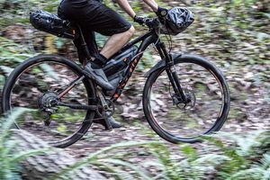 Muestra gratis de buena calidad, bolsa de viaje negra impermeable para bicicleta, bolsa trasera para bicicleta, tubo de asiento para rasgar, bolsa para marco de sillín, accesorios para bicicleta - Product Image 2