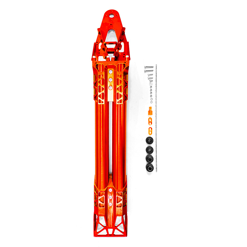 Orange Red Silver Gold Black CNC Lightweight Solid Aluminum Billet Adjustable Handle Pole